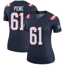 Women's Wilfried Pene New England Patriots No.61 Legend Color Rush Jersey - Navy