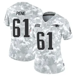 Women's Wilfried Pene New England Patriots No.61 Limited 2024 Salute to Service Jersey - Arctic Camo