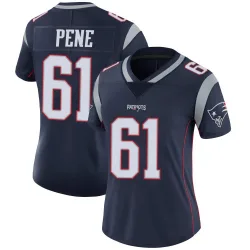 Women's Wilfried Pene New England Patriots No.61 Limited Team Color Vapor Untouchable Jersey - Navy