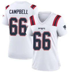 Women's Will Campbell New England Patriots No.66 Game Jersey - White