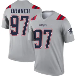 Youth Alan Branch New England Patriots No.97 Legend Inverted Jersey - Gray