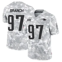 Youth Alan Branch New England Patriots No.97 Limited 2024 Salute to Service Jersey - Arctic Camo