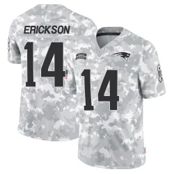 Youth Alex Erickson New England Patriots No.14 Limited 2024 Salute to Service Jersey - Arctic Camo