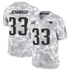 Youth Anfernee Jennings New England Patriots No.33 Limited 2024 Salute to Service Jersey - Arctic Camo
