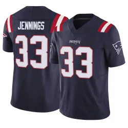 Youth Anfernee Jennings New England Patriots No.33 Limited Vapor F.U.S.E. Jersey - Navy