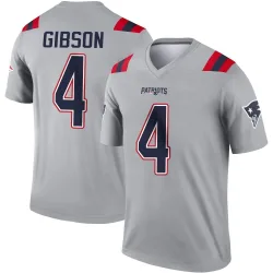 Youth Antonio Gibson New England Patriots No.4 Legend Inverted Jersey - Gray