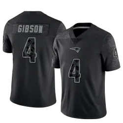 Youth Antonio Gibson New England Patriots No.4 Limited Reflective Jersey - Black
