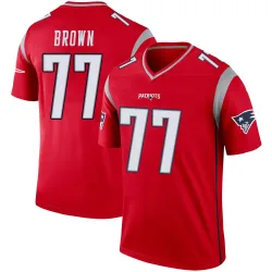 Youth Ben Brown New England Patriots No.77 Legend Inverted Jersey - Red