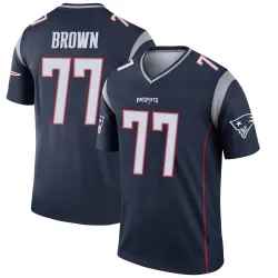 Youth Ben Brown New England Patriots No.77 Legend Jersey - Navy