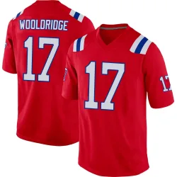 Youth Ben Wooldridge New England Patriots No.17 Game Alternate Jersey - Red