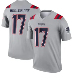 Youth Ben Wooldridge New England Patriots No.17 Legend Inverted Jersey - Gray