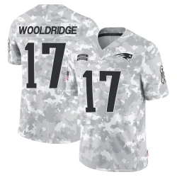 Youth Ben Wooldridge New England Patriots No.17 Limited 2024 Salute to Service Jersey - Arctic Camo