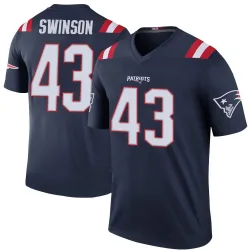 Youth Bradyn Swinson New England Patriots No.43 Legend Color Rush Jersey - Navy