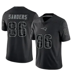Youth Braylon Sanders New England Patriots No.86 Limited Reflective Jersey - Black