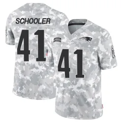 Youth Brenden Schooler New England Patriots No.41 Limited 2024 Salute to Service Jersey - Arctic Camo