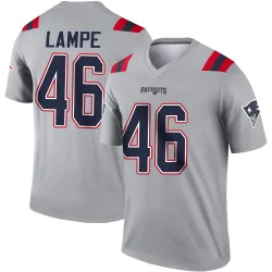 Youth Brock Lampe New England Patriots No.46 Legend Inverted Jersey - Gray