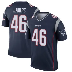 Youth Brock Lampe New England Patriots No.46 Legend Jersey - Navy