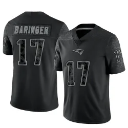 Youth Bryce Baringer New England Patriots No.17 Limited Reflective Jersey - Black