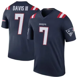 Youth Carlton Davis III New England Patriots No.7 Legend Color Rush Jersey - Navy
