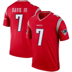 Youth Carlton Davis III New England Patriots No.7 Legend Inverted Jersey - Red