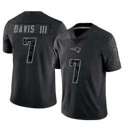 Youth Carlton Davis III New England Patriots No.7 Limited Reflective Jersey - Black