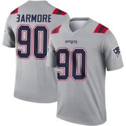 Youth Christian Barmore New England Patriots No.90 Legend Inverted Jersey - Gray