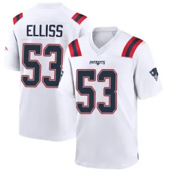 Youth Christian Elliss New England Patriots No.53 Game Jersey - White