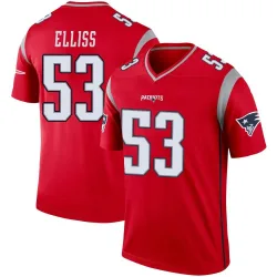 Youth Christian Elliss New England Patriots No.53 Legend Inverted Jersey - Red