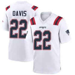 Youth Cody Davis New England Patriots No.22 Game Jersey - White