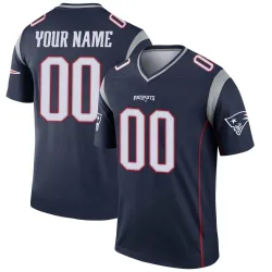 Youth Custom New England Patriots No.00 Legend Jersey - Navy