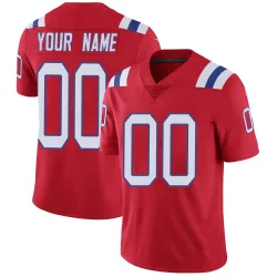 Youth Custom New England Patriots No.00 Limited Vapor Untouchable Alternate Jersey - Red
