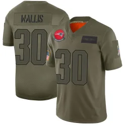 Youth David Wallis New England Patriots No.30 Limited 2019 Salute to Service Jersey - Camo