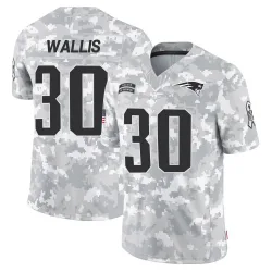 Youth David Wallis New England Patriots No.30 Limited 2024 Salute to Service Jersey - Arctic Camo