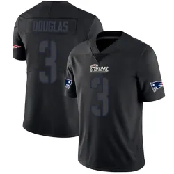 Youth DeMario Douglas New England Patriots No.3 Limited Jersey - Black Impact