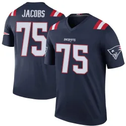 Youth Demontrey Jacobs New England Patriots No.75 Legend Color Rush Jersey - Navy