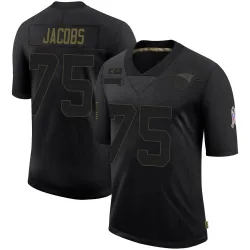 Youth Demontrey Jacobs New England Patriots No.75 Limited 2020 Salute To Service Jersey - Black