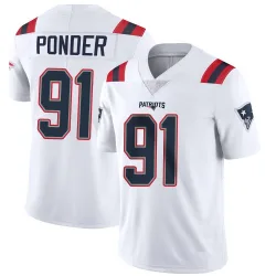 Youth Elijah Ponder New England Patriots No.91 Limited Vapor Untouchable Jersey - White