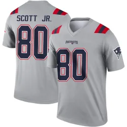 Youth Gee Scott Jr. New England Patriots No.80 Legend Inverted Jersey - Gray