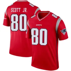 Youth Gee Scott Jr. New England Patriots No.80 Legend Inverted Jersey - Red