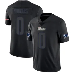Youth Haggai Ndubuisi New England Patriots No.0 Limited Jersey - Black Impact