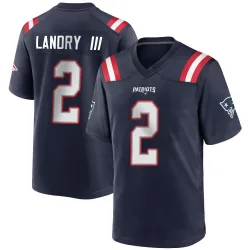 Youth Harold Landry III New England Patriots No.2 Game Team Color Jersey - Navy Blue