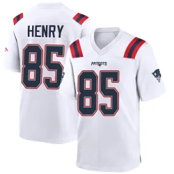 Youth Hunter Henry New England Patriots No.85 Game Jersey - White