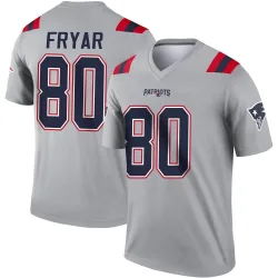 Youth Irving Fryar New England Patriots No.80 Legend Inverted Jersey - Gray