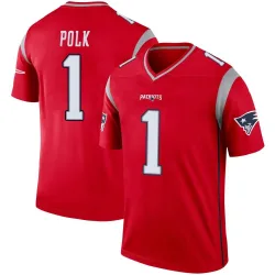 Youth Ja'Lynn Polk New England Patriots No.1 Legend Inverted Jersey - Red