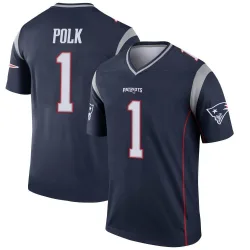 Youth Ja'Lynn Polk New England Patriots No.1 Legend Jersey - Navy