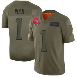 Youth Ja'Lynn Polk New England Patriots No.1 Limited 2019 Salute to Service Jersey - Camo