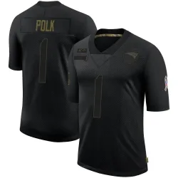 Youth Ja'Lynn Polk New England Patriots No.1 Limited 2020 Salute To Service Jersey - Black
