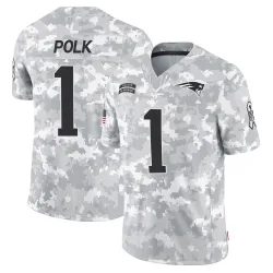Youth Ja'Lynn Polk New England Patriots No.1 Limited 2024 Salute to Service Jersey - Arctic Camo