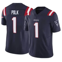 Youth Ja'Lynn Polk New England Patriots No.1 Limited Vapor F.U.S.E. Jersey - Navy