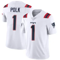Youth Ja'Lynn Polk New England Patriots No.1 Limited Vapor Untouchable Jersey - White